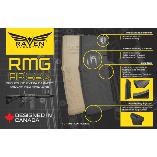 Raven RMG extra capacity magazine DE